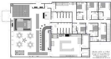 Basic Layout of Vampmoon Cafe's 1st floor